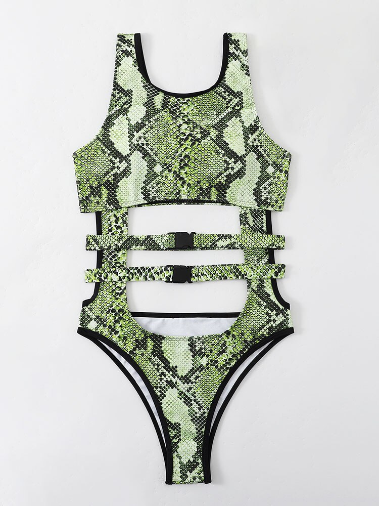 Sexy Cut Out One-piece Beachwear Summer Swimming Suits - Horizon Bliss