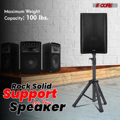 5Core Speaker Stand Tripod Tall Adjustable 36 Inch DJ Pole Mount