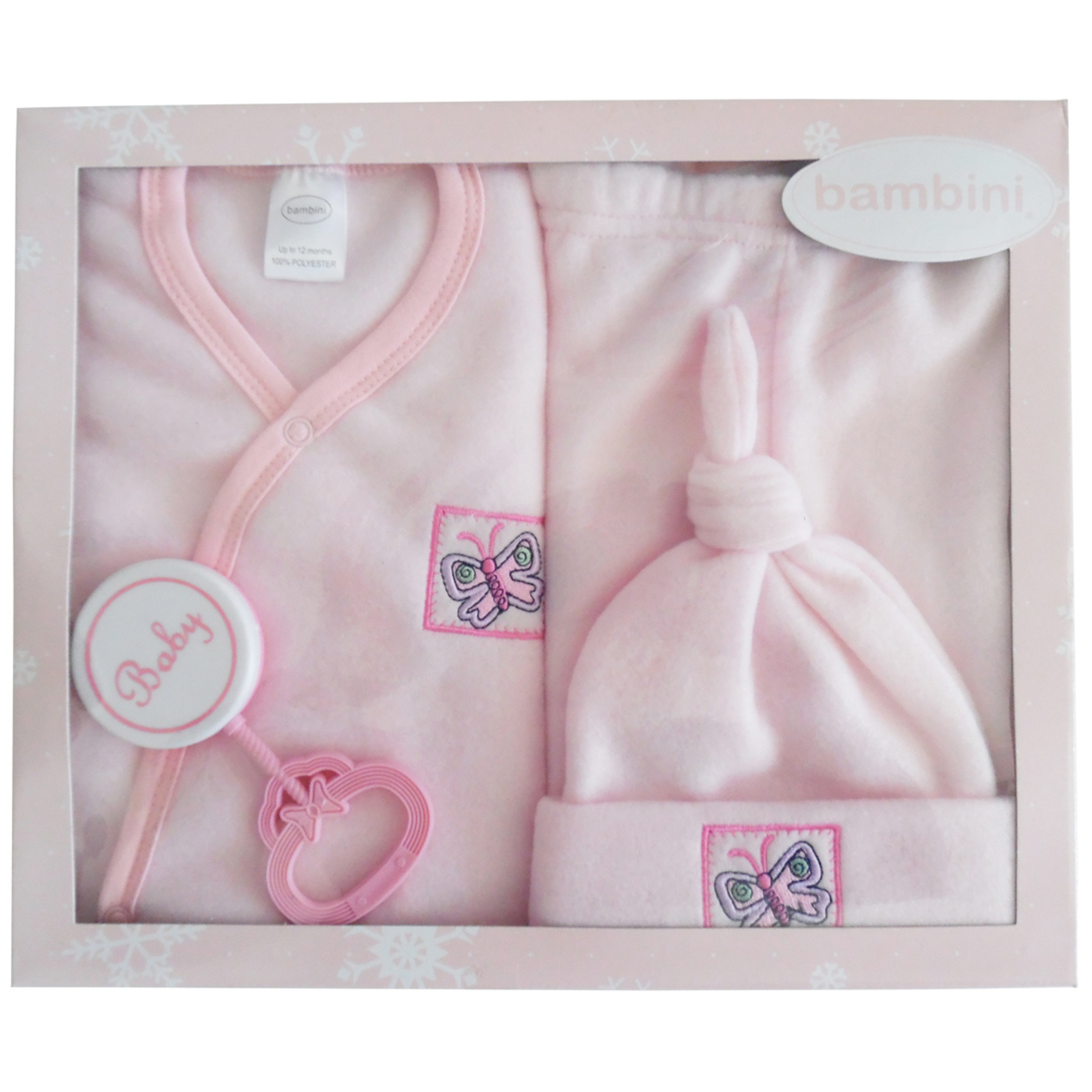 Bambini 4 Piece Fleece Set - Pink - Horizon Bliss