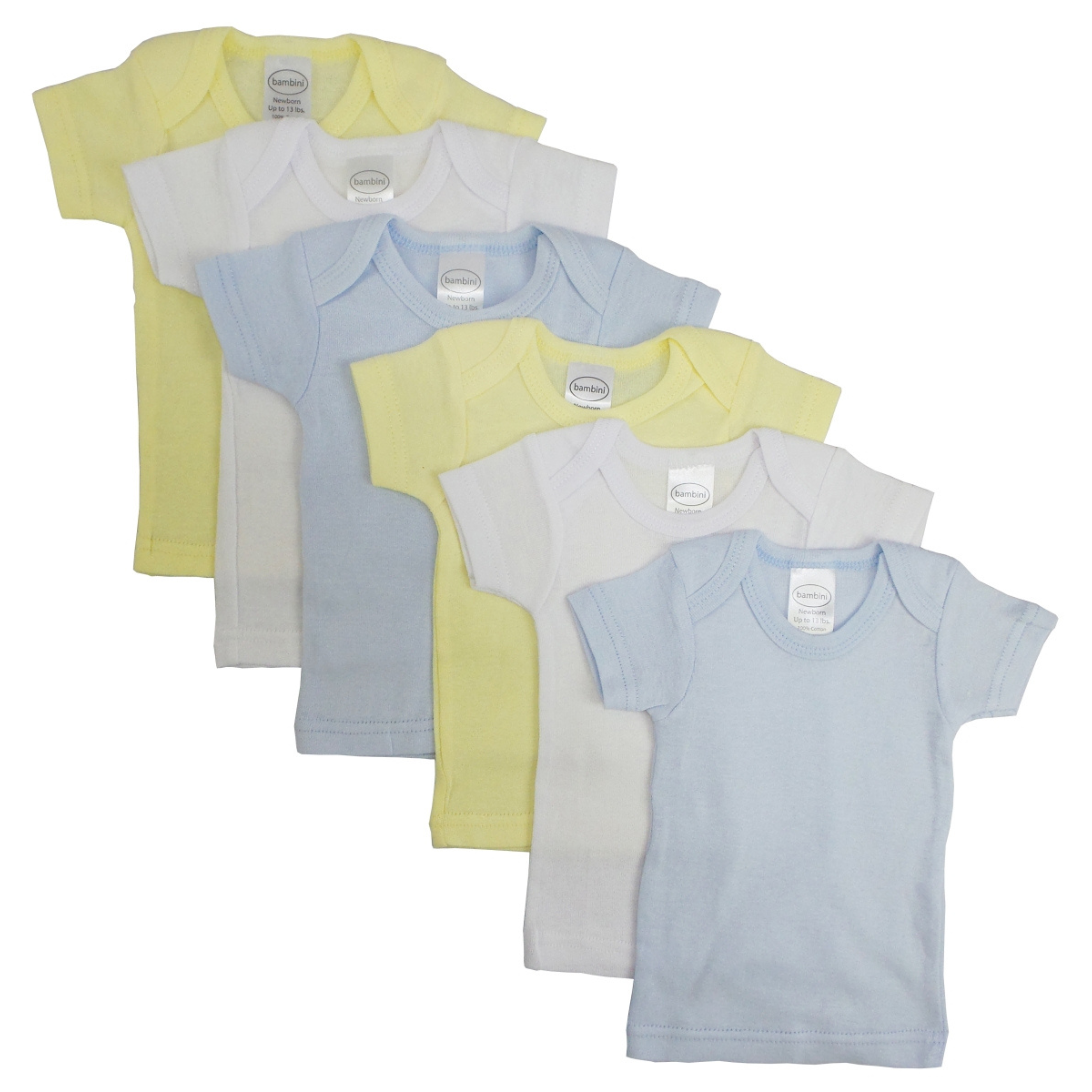 Bambini CS-056L-056L Boys Pastel Variety Short Sleeve Lap T-shirts&#44 - Horizon Bliss