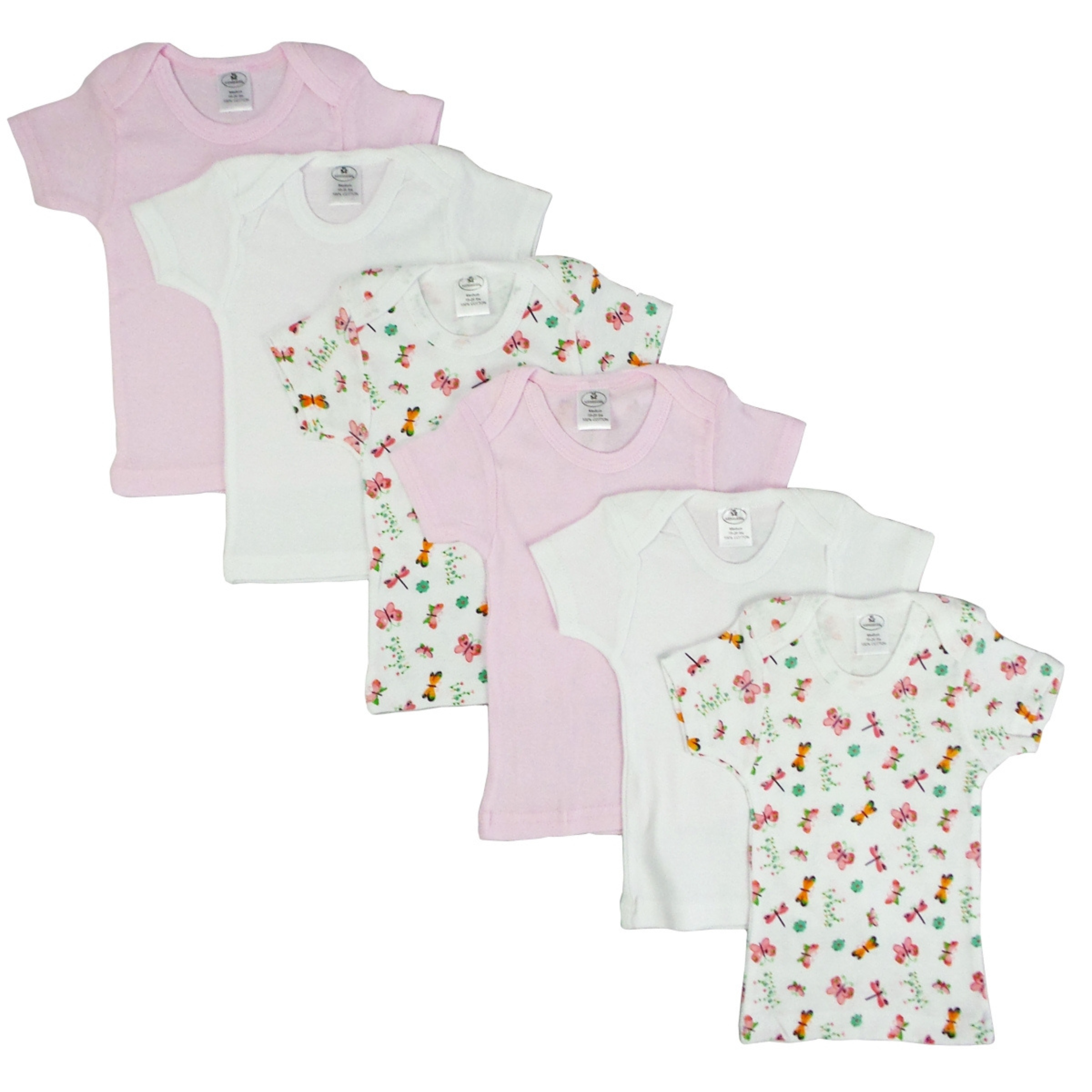 Bambini CS-059S-059S Girls Pastel Variety Short Sleeve Lap T-shirts&#4 - Horizon Bliss