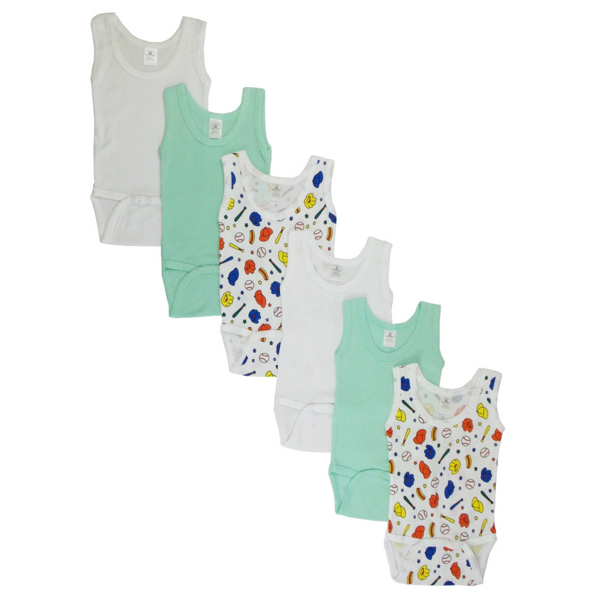 Bambini CS-109L-Baseball-109L-Baseball Boys Printed Tank Top - Horizon Bliss