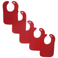 Bambini LS-0157 12.75 x 7.5 in. Baby Bibs, Red - Horizon Bliss