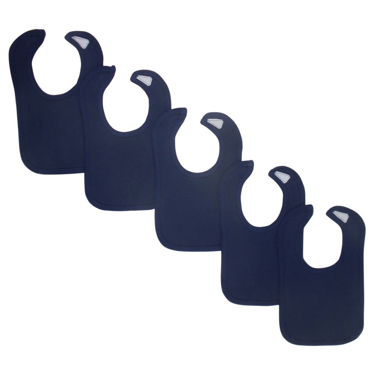 Bambini LS-0196 12.75 x 7.5 in. Baby Bibs, Navy - Horizon Bliss