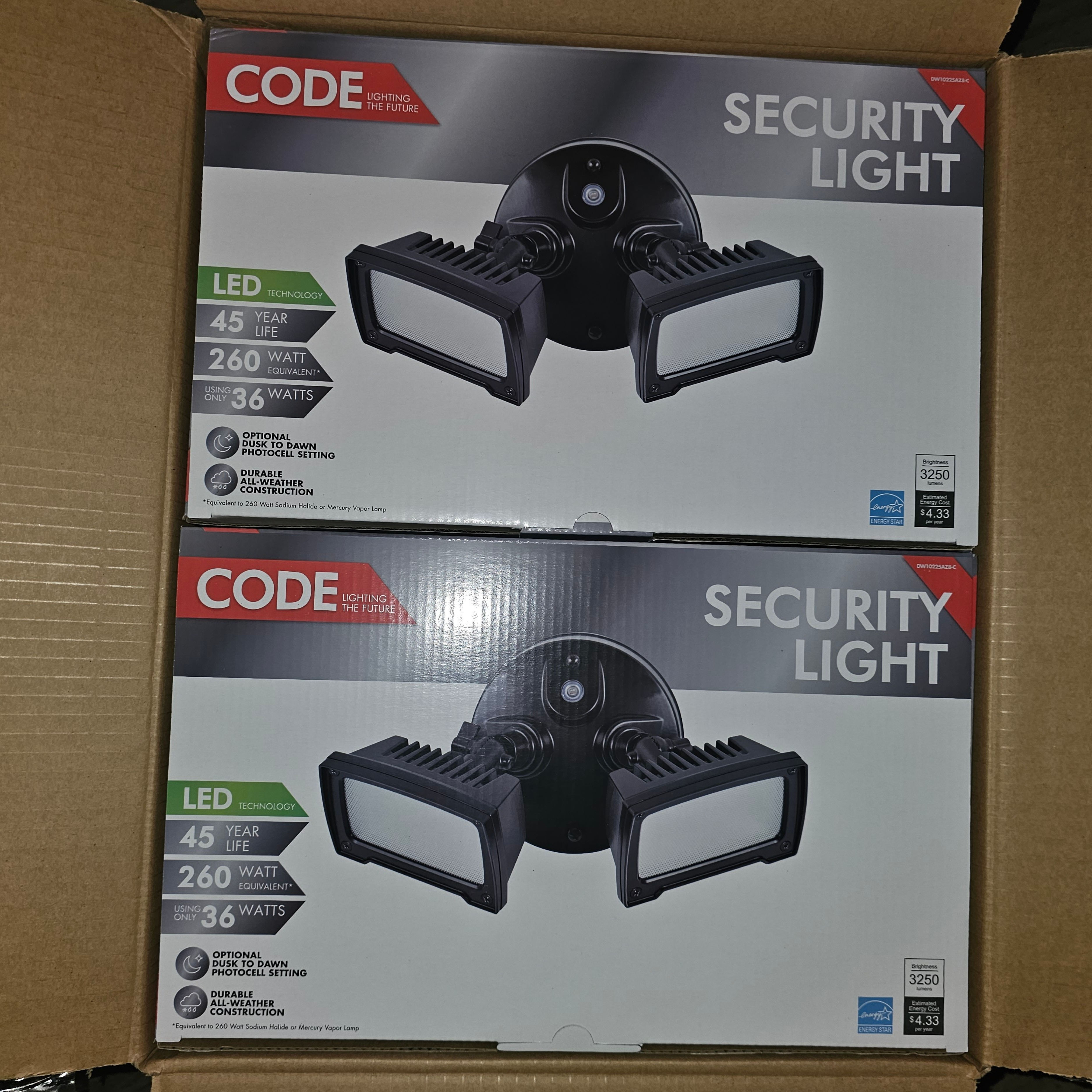 2 Pack Bundle Dual Directional Outdoor 120 volt LED Security Light - Horizon Bliss