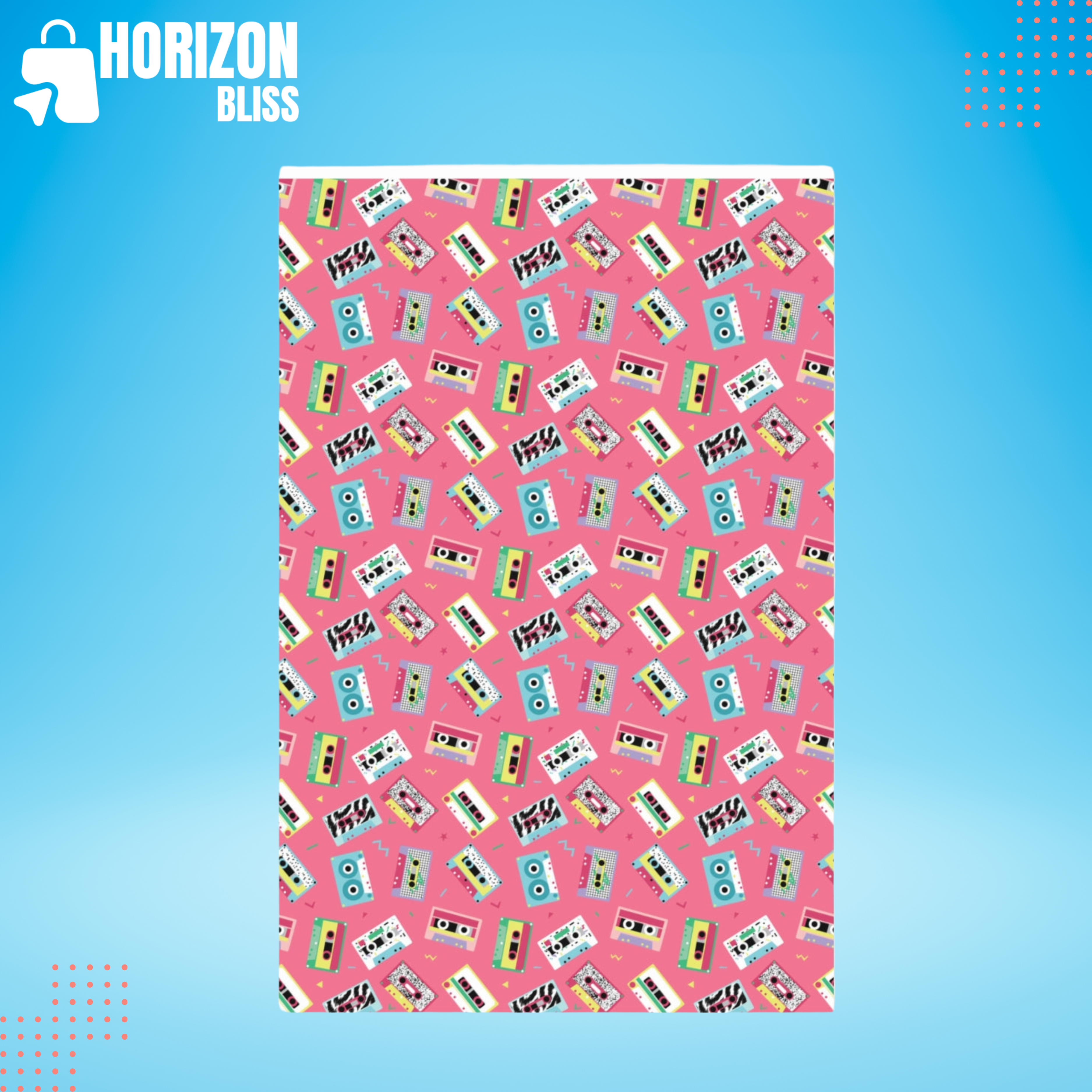 Cassette Tape Retro Wrapping Paper - Horizon Bliss