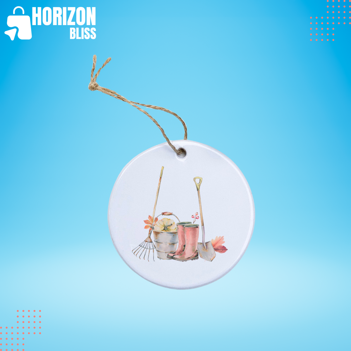 Fall Boots and Garden Tools - Ornament - Horizon Bliss