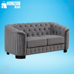 64" Velvet Upholstered Loveseat Sofa,Modern Loveseat Sofa with Thick - Horizon Bliss