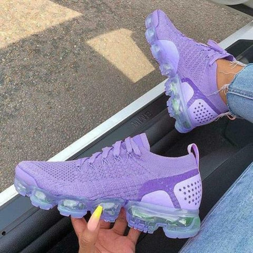 Purple Sneakers Women Casual Shoes Mesh Air-Cushion Flat - Horizon Bliss