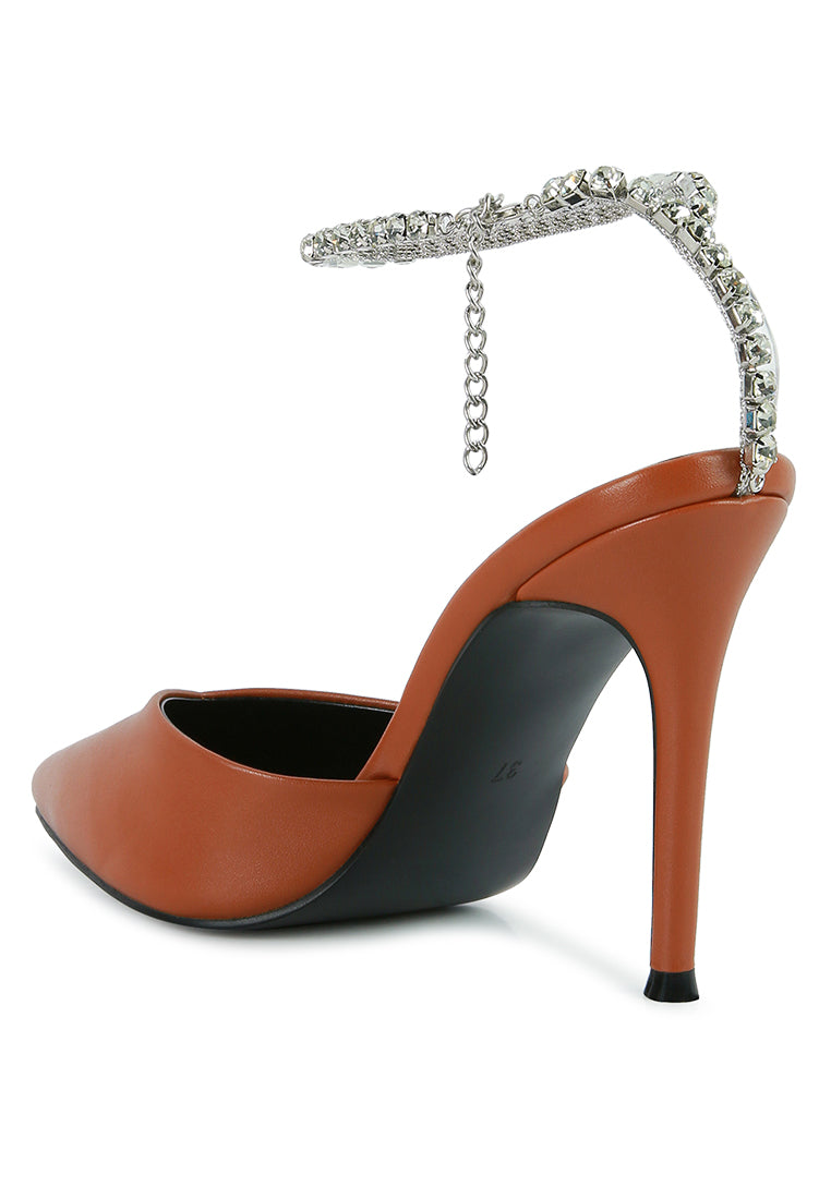 joyce diamante embellished stiletto mule sandals - Horizon Bliss