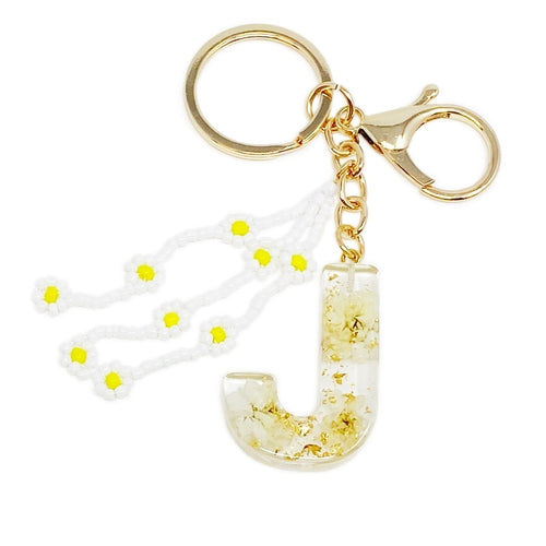 Baby Daisy Initial Key Chain