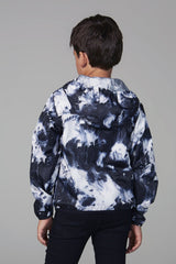 Kids oil print packable rain jacket and windbreaker - Horizon Bliss