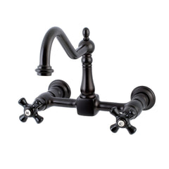 Kingston Brass KS1245PKX 8 in. Victorian Wall Mount Centerset Kitchen