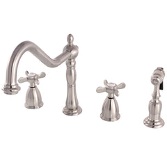 Kingston Brass KB1798BEXBS 8 x 16 in. Widespread Kitchen Faucet & Bras