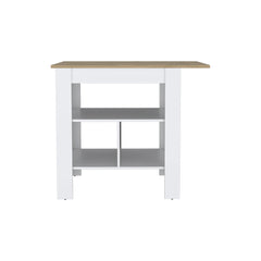 Kitchen Island Pompeya, Three Shelves, White Finish - Horizon Bliss