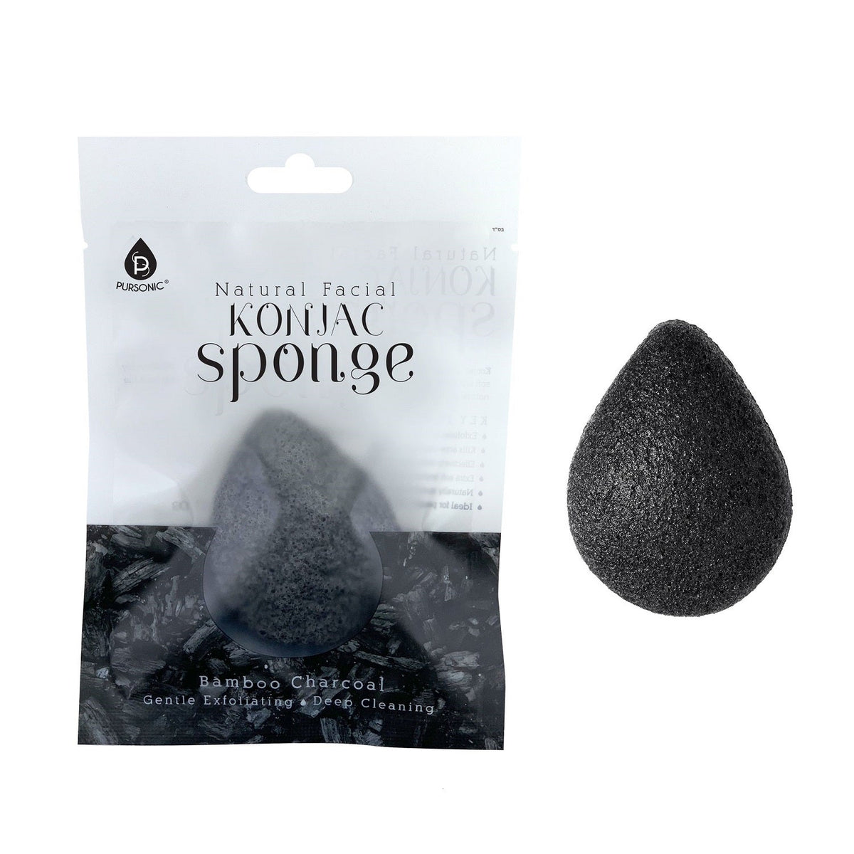 Natural Bamboo Charcoal Konjac Sponge