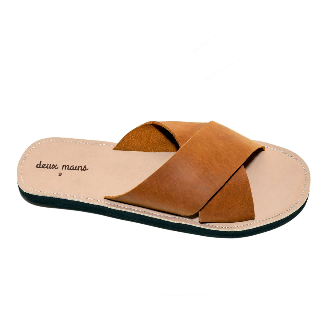 Men's Criss Cross Leather Sandal - Horizon Bliss