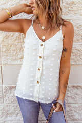 Beige Swiss Dot Tank - Horizon Bliss