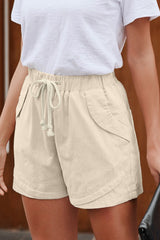 Casual Beige Faylin Women Shorts - Horizon Bliss