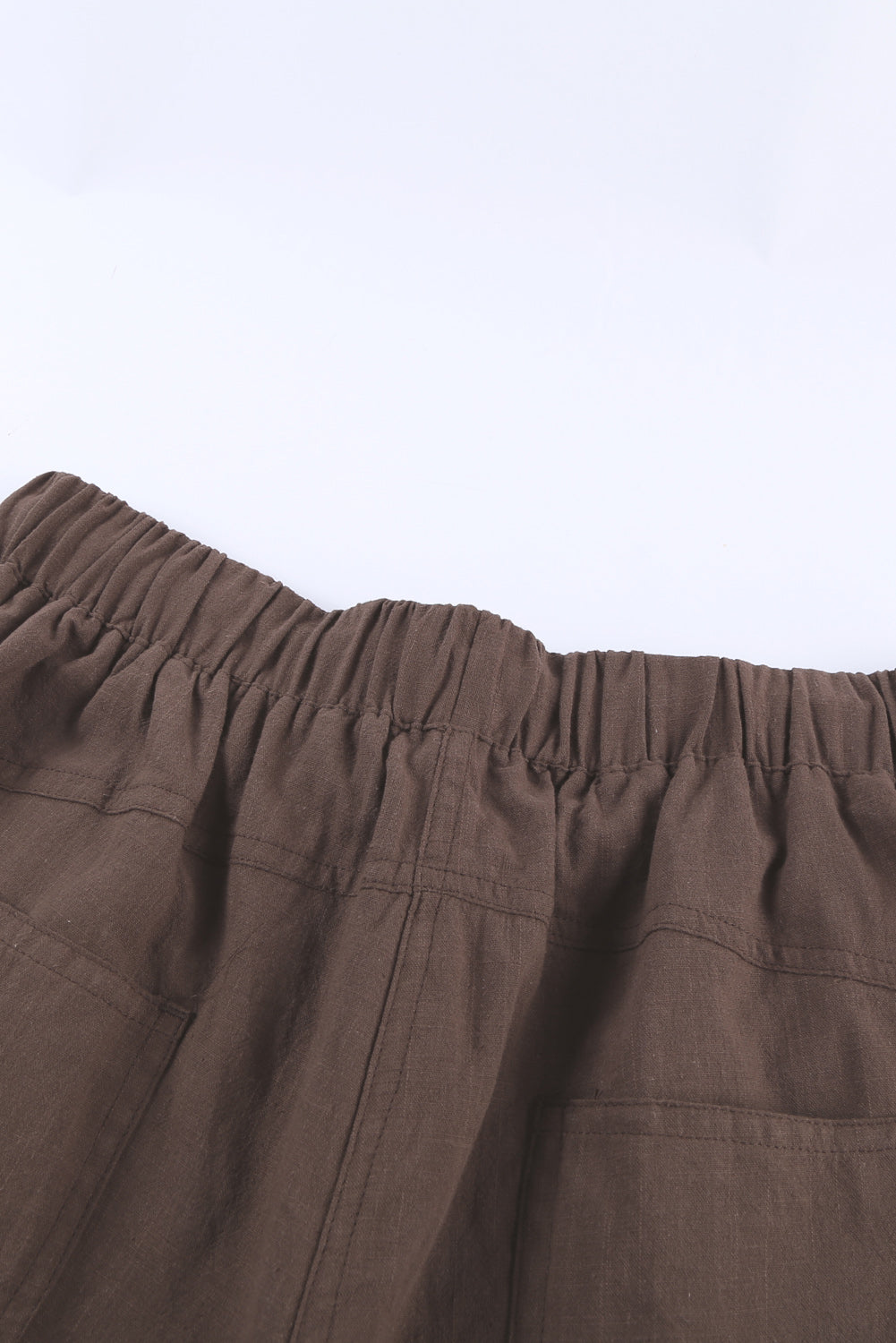 Women Casual Khaki Faylin Linen Shorts - Horizon Bliss