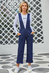 High Waist Denim Overall - Horizon Bliss