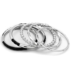 LO3640 - High polished (no plating) Stainless Steel Bangle with AAA