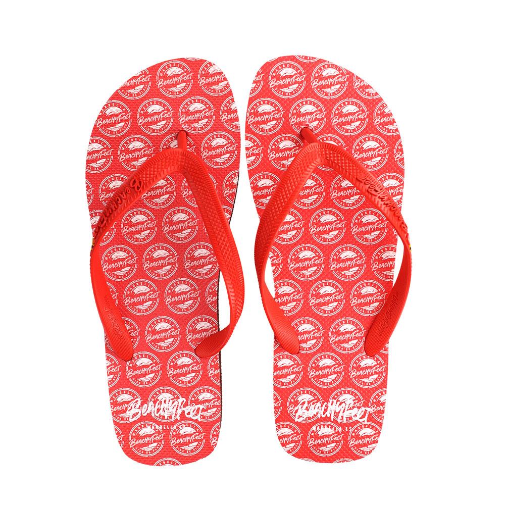 BeachyFeet® - Logo AOP Rojo - Horizon Bliss