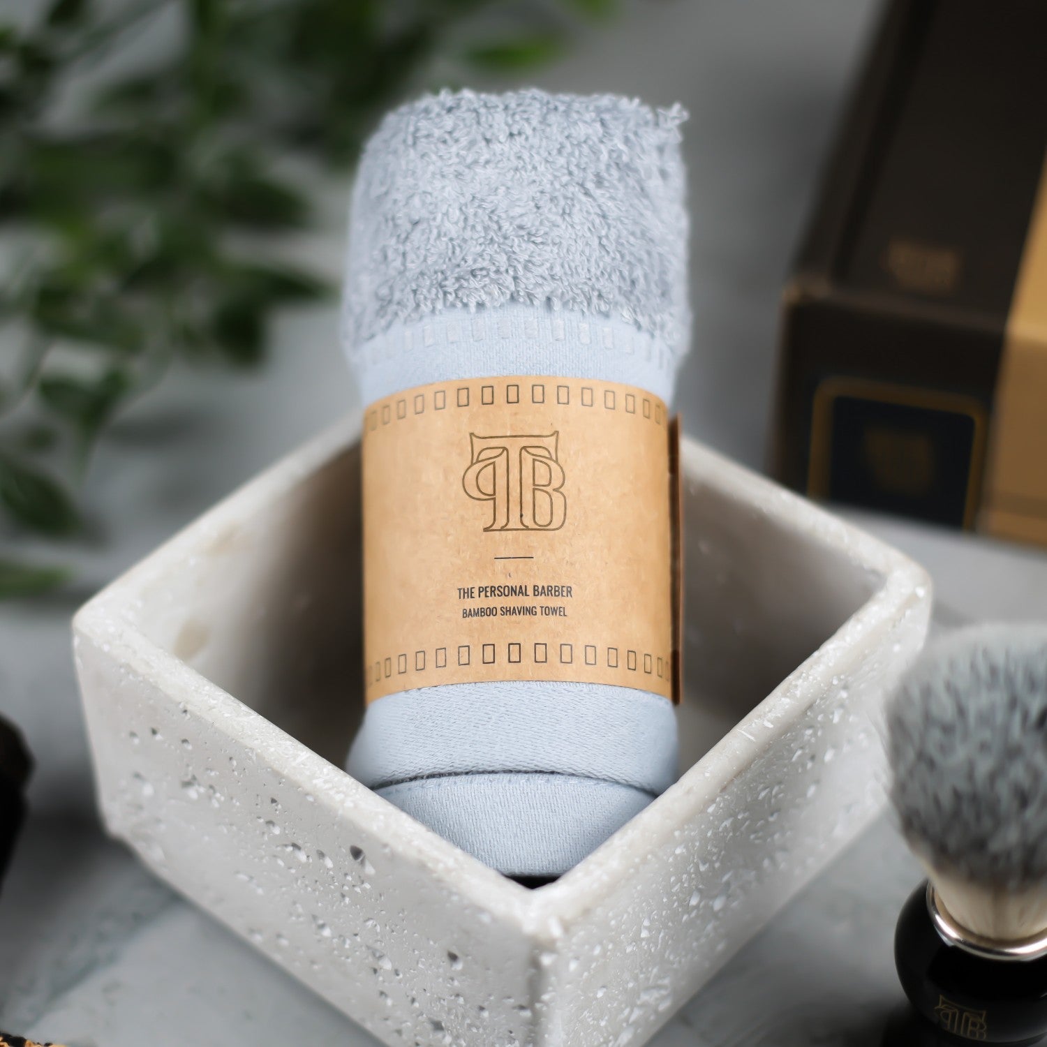 The Personal Barber Grey Bamboo Shaving Towel - Horizon Bliss