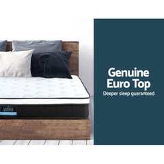 Giselle Bedding Bonita Euro Top Bonnell Spring Mattress 21cm Thick - Horizon Bliss