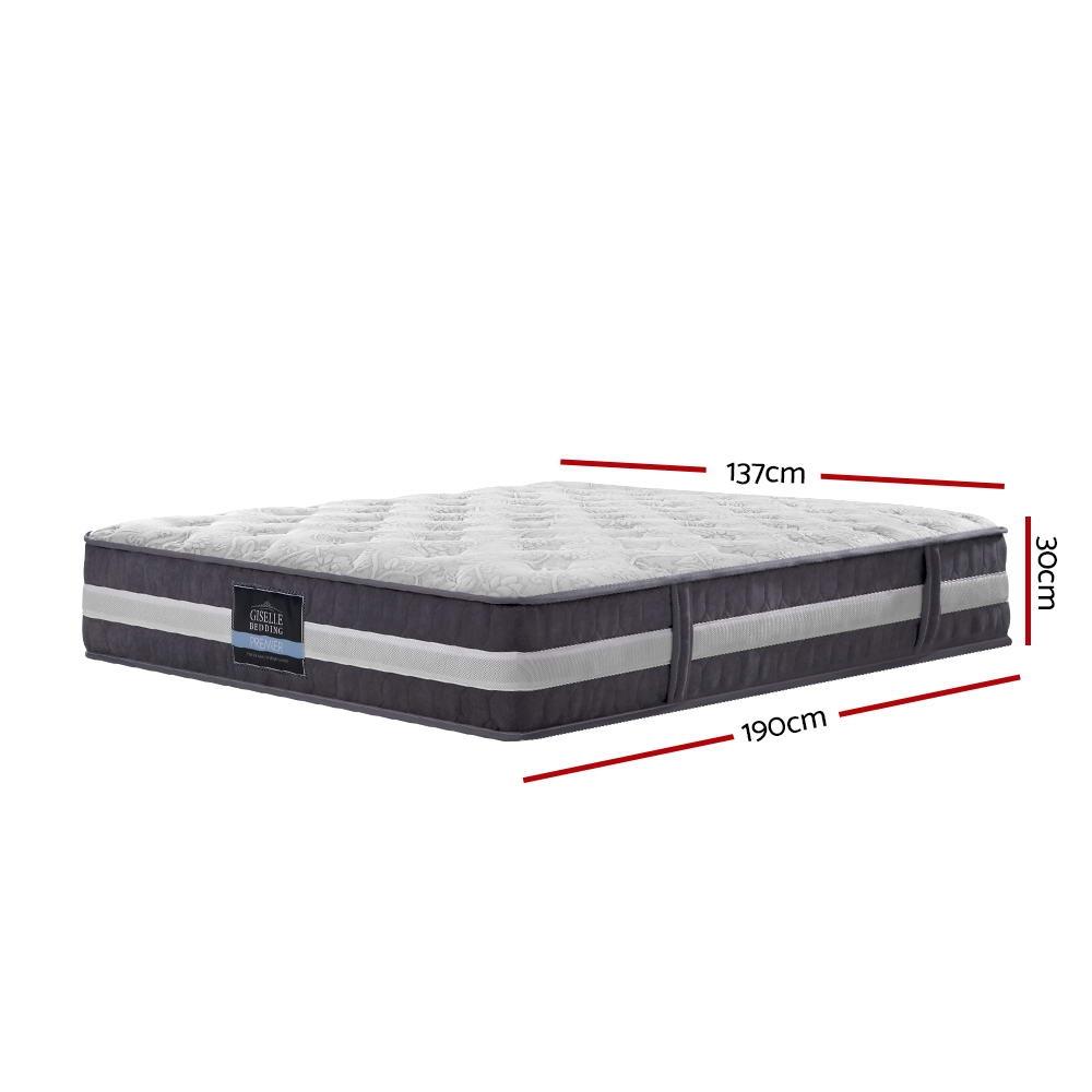 Giselle Double Mattress Bed Size 7 Zone Pocket Spring Medium Firm Foam - Horizon Bliss