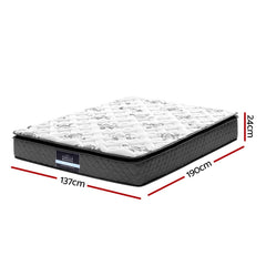 Giselle Bedding Rocco Bonnell Spring Mattress 24cm Thick – Double - Horizon Bliss