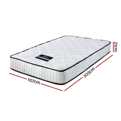 Giselle Bedding Peyton Pocket Spring Mattress 21cm Thick – King Single - Horizon Bliss