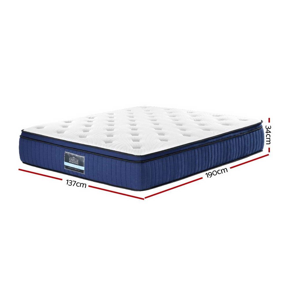 Giselle Bedding Franky Euro Top Cool Gel Pocket Spring Mattress 34cm - Horizon Bliss