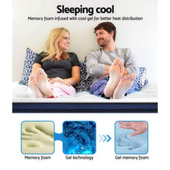 Giselle Bedding Franky Euro Top Cool Gel Pocket Spring Mattress 34cm - Horizon Bliss