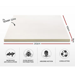 Giselle Bedding Memory Foam Mattress Topper w/Cover 8cm - Queen - Horizon Bliss