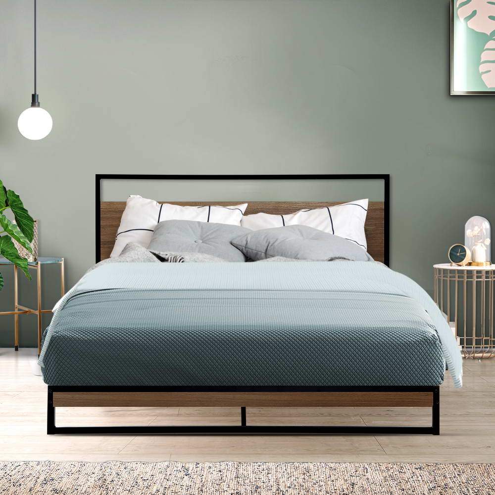 Artiss Metal Bed Frame Double Size Mattress Base Platform Foundation - Horizon Bliss