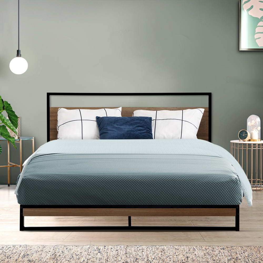 Artiss Metal Bed Frame Queen Size Mattress Base Platform Foundation - Horizon Bliss