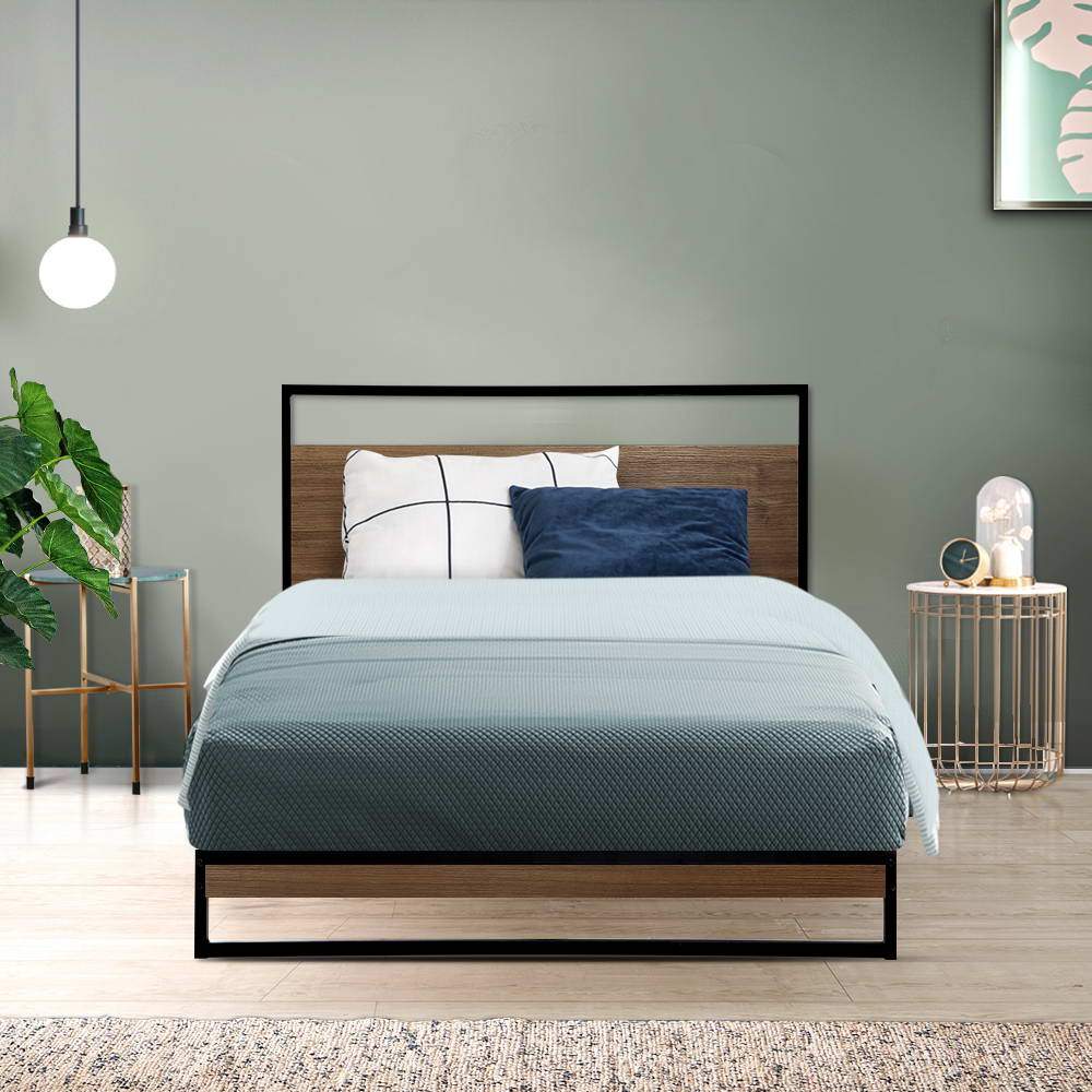 Artiss Metal Bed Frame Single Size Mattress Base Platform Foundation - Horizon Bliss