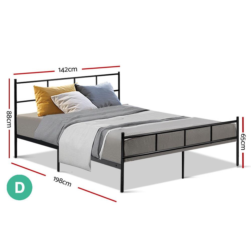 Artiss Metal Bed Frame Double Size Platform Foundation Mattress Base - Horizon Bliss