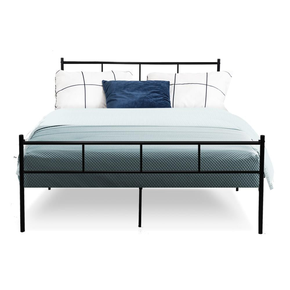 Artiss Metal Bed Frame Double Size Platform Foundation Mattress Base - Horizon Bliss