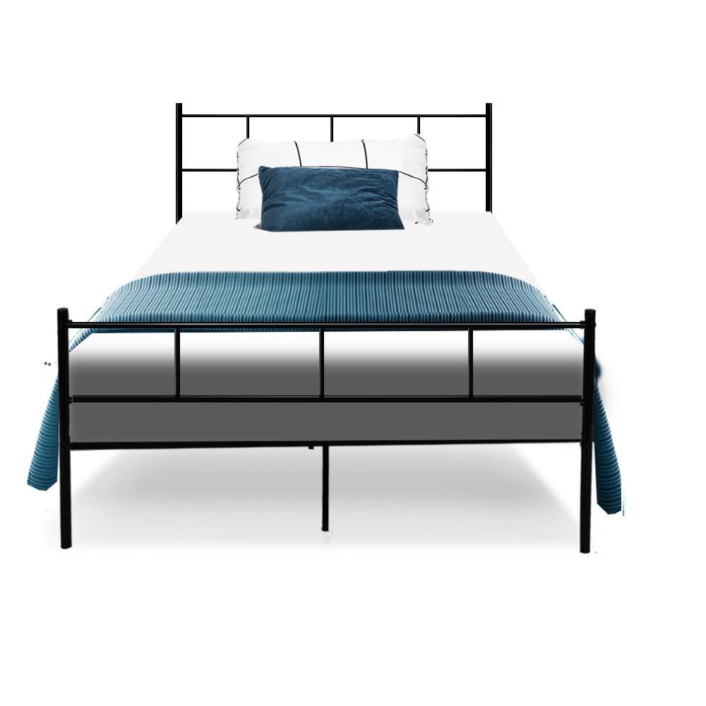 Artiss Metal Bed Frame King Single Size Platform Foundation Mattress - Horizon Bliss