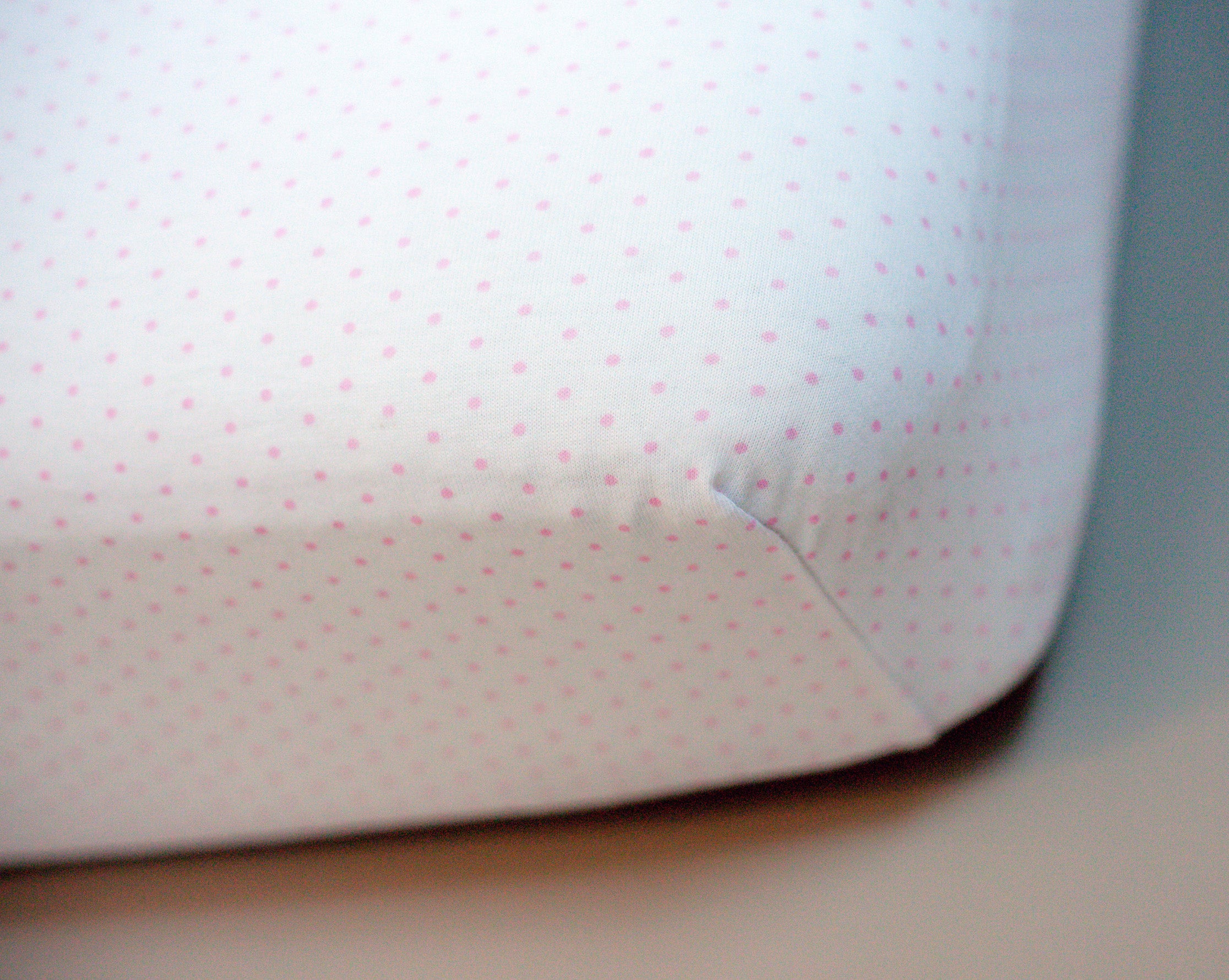 SheetWorld Fitted Bassinet Sheet - 100% Cotton Jersey - Pink Pindot, - Horizon Bliss