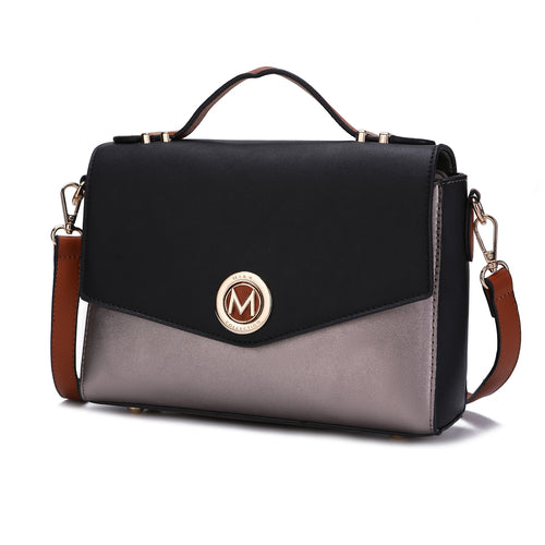 MKF CollectionZayla Color Block Vegan Leather Shoulder Bag by Mia K