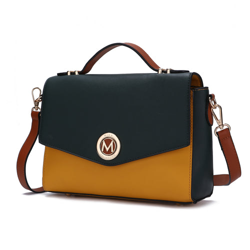 MKF CollectionZayla Color Block Vegan Leather Shoulder Bag by Mia K