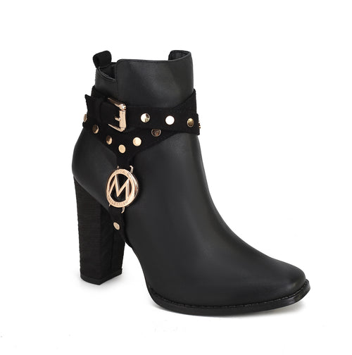 MKF CollectionBrooke Ankle Women's Boot with Wide Heel by Mia K