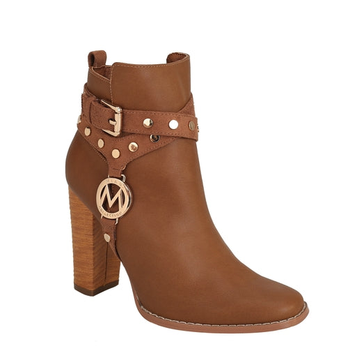 MKF CollectionBrooke Ankle Women's Boot with Wide Heel by Mia K