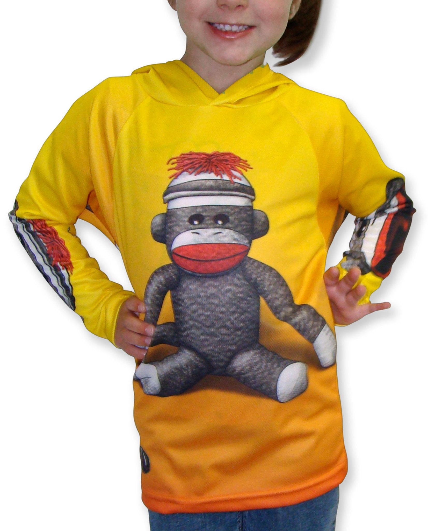 SOCK MONKEY Hoodie Chomp Shirt by MOUTHMAN® - Horizon Bliss