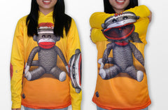 SOCK MONKEY Hoodie Chomp Shirt by MOUTHMAN® - Horizon Bliss