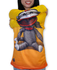 SOCK MONKEY Hoodie Chomp Shirt by MOUTHMAN® - Horizon Bliss