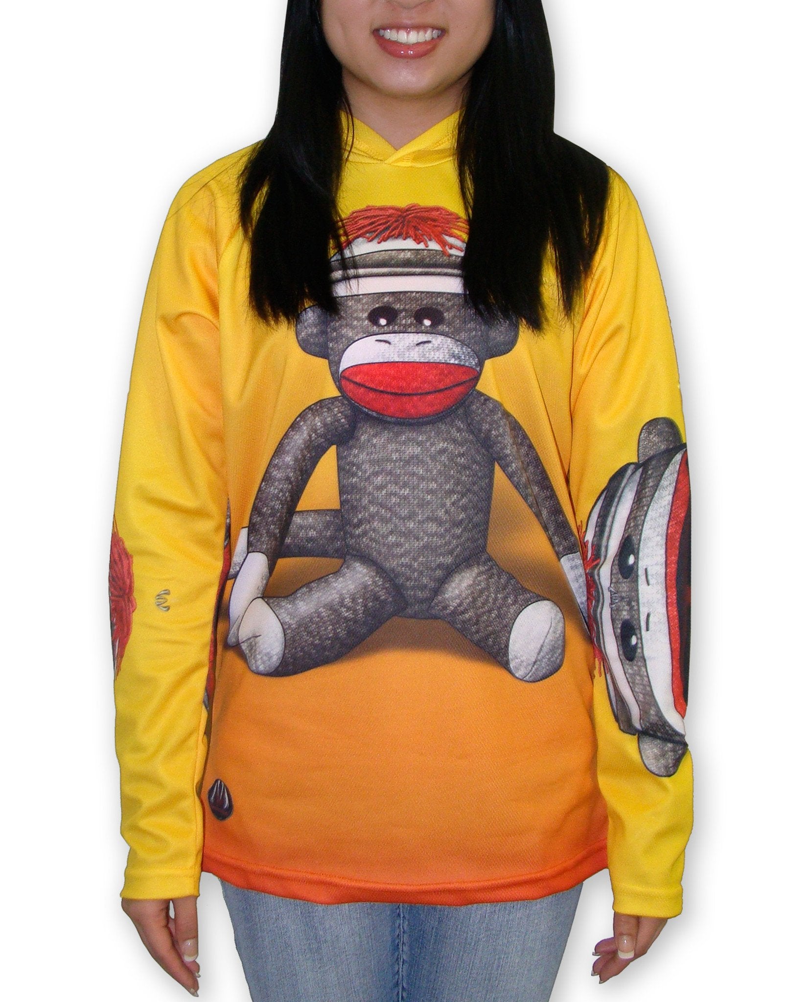 SOCK MONKEY Hoodie Chomp Shirt by MOUTHMAN® - Horizon Bliss